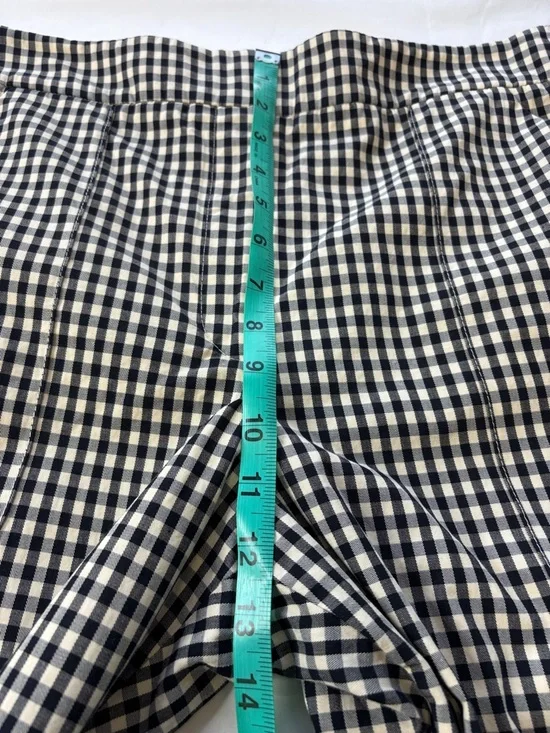 🖤 Veronica Beard Gingham Pants Womens 12 Black White Stretch Lined Career 🖤 - Picture 9 of 14